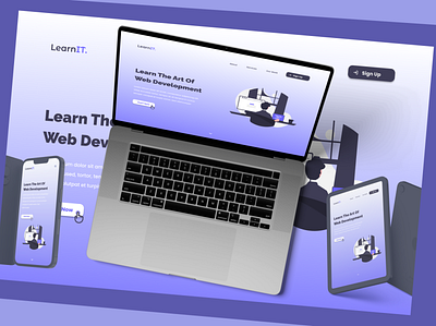 learnIT app branding design graphic design illustration logo mockup typography ui ux website windows