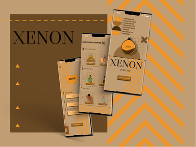 XENON app branding design graphic design illustration logo online shop perfume ui ux