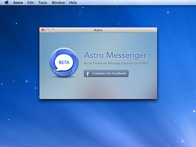 Login UI astro chat facebook mac messenger osx
