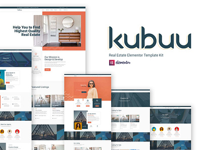 Kubuu - Real Estate Elementor Template Kit architect architecture commercial construction decorations elementor exterior designer home decorations interior designer landscape design modern portfolio real estate residential template kits