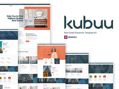 Kubuu - Real Estate Elementor Template Kit architect architecture commercial construction decorations elementor exterior designer home decorations interior designer landscape design modern portfolio real estate residential template kits