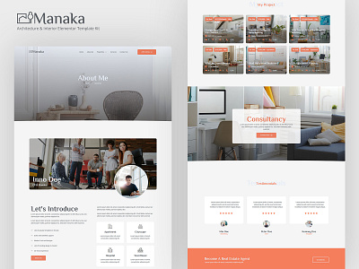 Manaka - Architecture & Interior Elementor Template Kit agency architect architecture commercial construction decorations elementor exterior designer home decorations interior design modern portfolio real estate residential