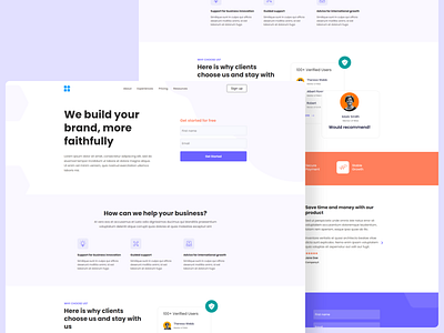 SAAS landing page