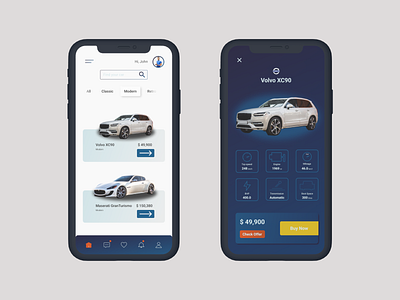 Car Buying mobile app app concept design mobile app ui ux