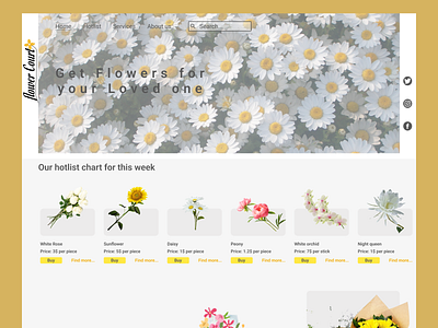 Flower Court website design concept design ui ux web design website