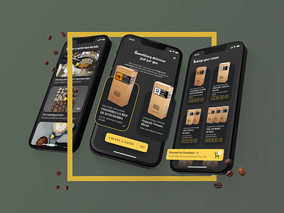 App concept for a coffee roastery / shop app coffee concept mockup shop