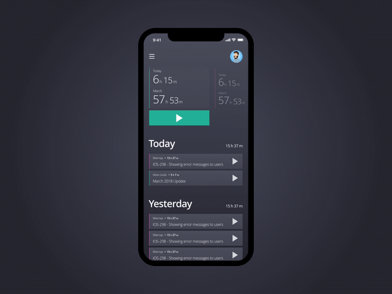 Time Tracking by unravel on Dribbble