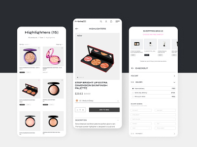 MAC Cosmetics | E-commerce redesign branding cosmetics design develop landing page mobile ui ui ux ux web web sites