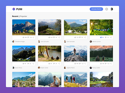 PUM camping holiday instagram mountains photos sharing upload photo