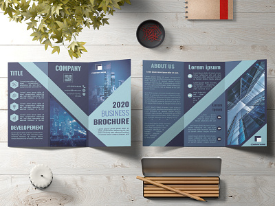 Tri-Fold Corporate Brochure branding brochure corporate design graphic design illustration print ready tri fold