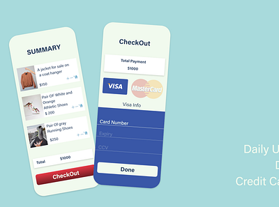 Credit Card CheckOut adobe xd checkout daily ui graphic design ui
