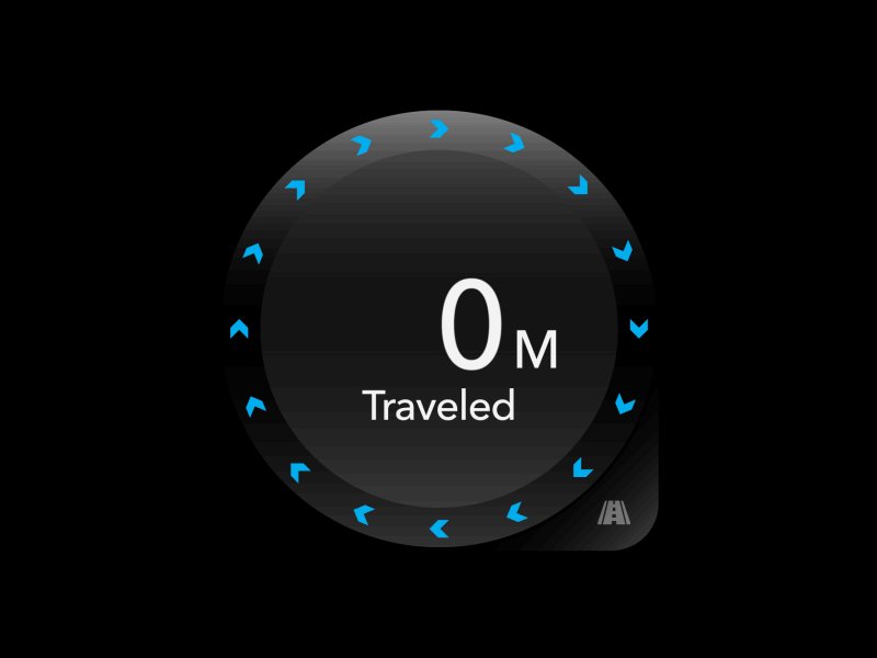 B15 Distant Traveled Guage augmentedreality ar hololens vr after effects 2d lines graphics shapes ui animation motion