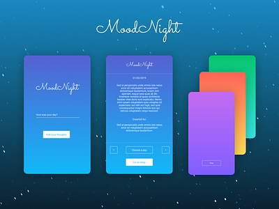 Mood Night app css animation figma react native redux ui