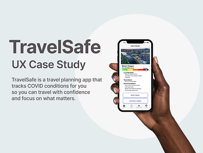 TravelSafe Case Study cover app case study case study covid travel app ux