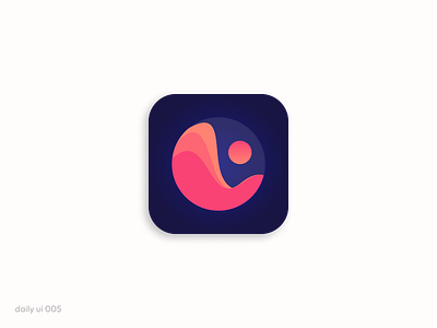 daily ui #005 - app icon app blue brazil coral degrade design device figma icon illustration nature night ui