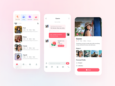 A dating app currently targeting the Southeast Asian market. dating social network ui