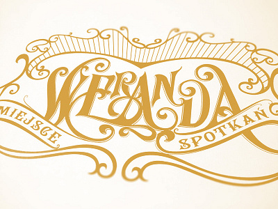 Weranda - a social house hand lettered branding branding handlettering logo morawski typography