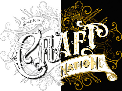 Craft nation - handlettered logo design bydgoszcz craft design handlettering logo morawski typography