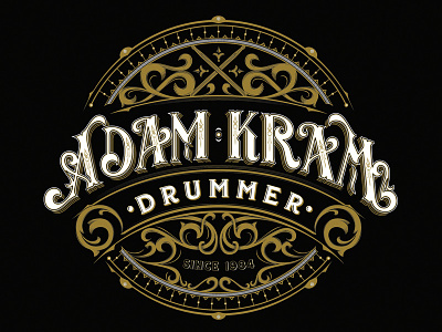 Handlettered logo for Adam Kram brand bydgoszcz craft design gafika handlettering logo mikstura morawski poland typografia typography