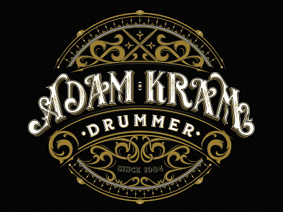 Handlettered logo for Adam Kram