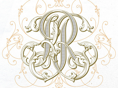Handlettered KR monogram design branding bydgoszcz craft design gafika handlettering mikstura monogram morawski poland typografia typography