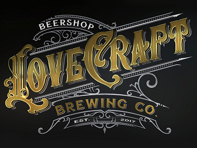 Lovecraft Brewing - logo design beer brand bydgoszcz craft gafika handlettering logo design mikstura morawski poland typografia typography
