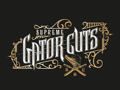 Supreme Gator Cuts logo barber brand craft design gafika handlettering logo mikstura morawski poland typografia typography