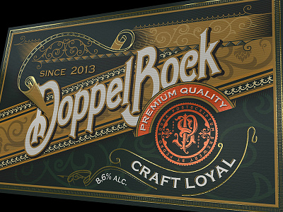 DoppelBock beer label design beer brewery bydgoszcz craft gafika handlettering label design mikstura morawski poland typografia typography