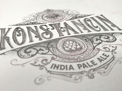 Konstancin Label - sketch beer brand craft design handlettering konstancin label mikstura morawski poland typografia typography