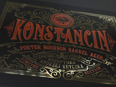 Label design for Konstancin Brewery beer brand craft design handlettering konstancin label mikstura morawski poland typografia typography