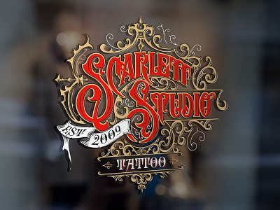 Scarlett Studio Tattoo - handlettered logo