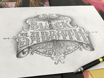 black sabbath fan art black sabbath craft graphic design handlettering lettering logo ornaments tattoo typography vintage