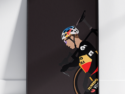 Wout van Aert - Belgium Cyclocross champion design graphic design illustration vector