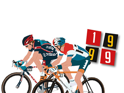Amstel Gold Race 1999 - Boogie versus The Boss art cycling design graphic design illustration poster vector