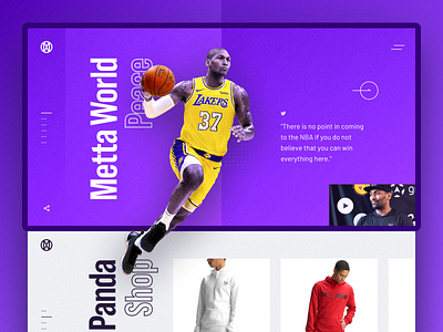 Website Design for Metta World Peace basketball basketballer ecommerce nikitin nikitinteam promo shop violet web design website