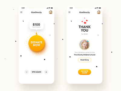 Donation App app design donation interface nikitin nikitinteam ui ux