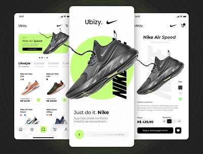 Ubizy: App E-commerce (Mobile) app mobile concept ecommerce app ecommerce mobile mobile mobile app shoes product design ui ui design