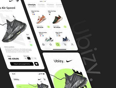 Ubizy: App E-commerce (Mobile) app mobile concept design ecommerce app ecommerce mobile mobile mobile app shoes product design ui ui design