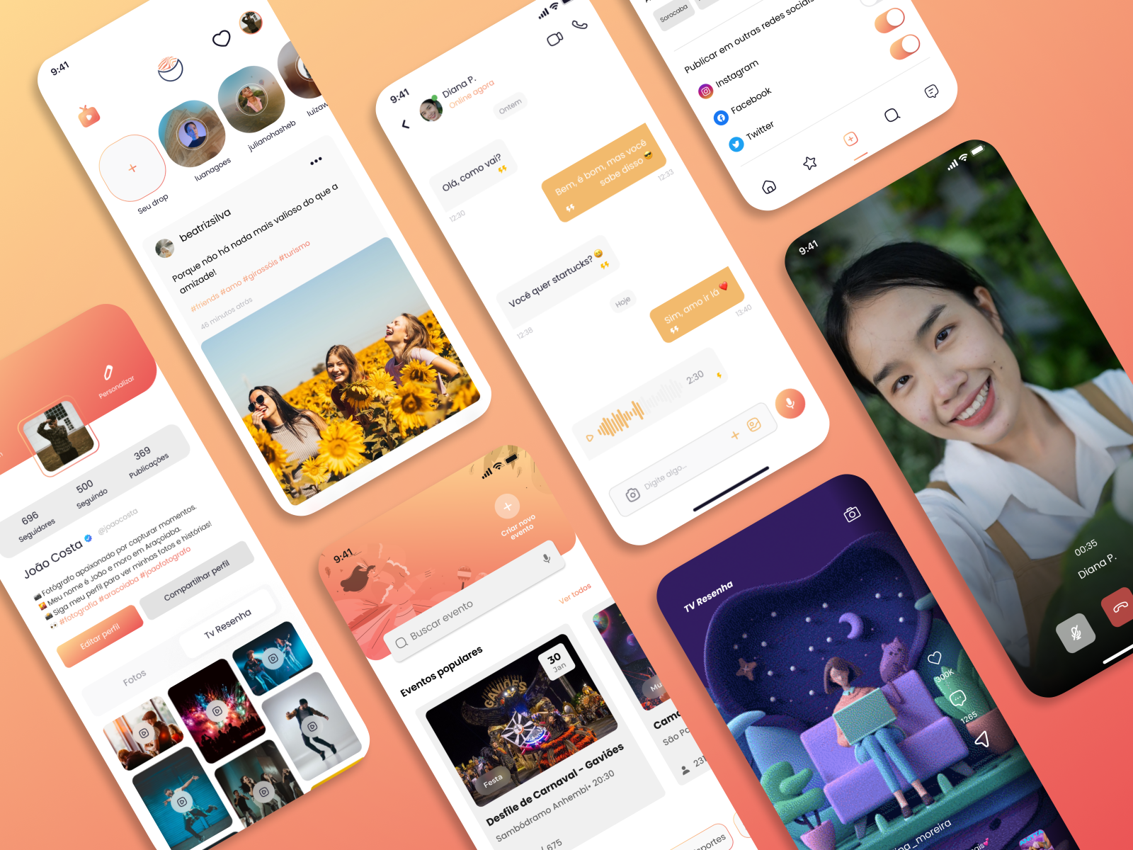 Mobile social network project by João Lucas on Dribbble