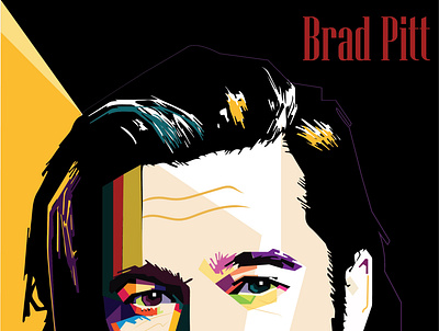 Brad Pitt Illustration branding design icon illustration logo