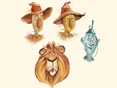 Oz character design childrens book childrens story illustration