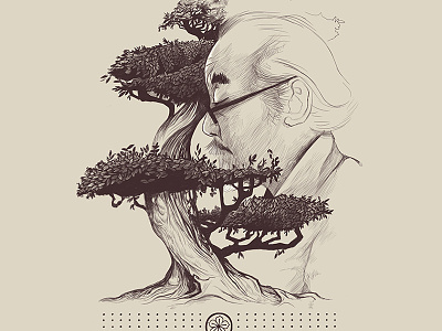 bonsai bonsai illustration mr. miyagi tree