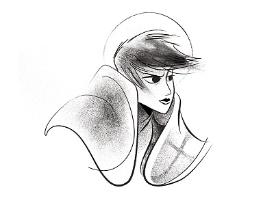 Joan character design illustration joan of arc sketch