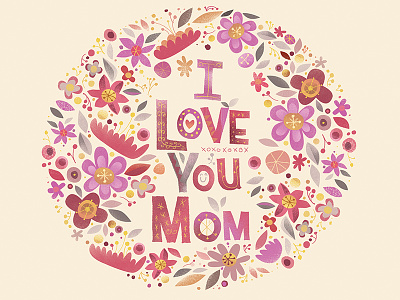 For Ma! illustration mothers day pattern