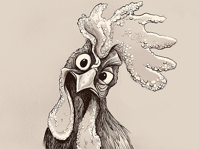 Loco chicken illustration loco pollo
