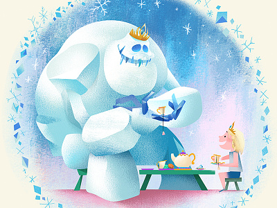 Tea Party childrens book illustration marshmallow