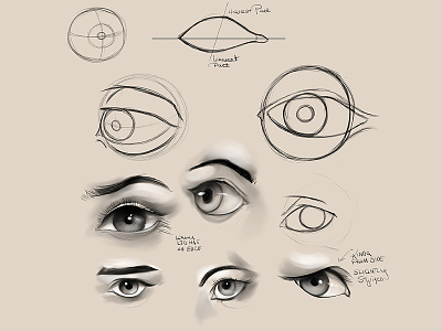 Eye Studies eyes illustration sketch studies