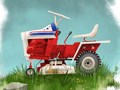 The Spirit of '76 cub cadet garden tractor illustration tractors