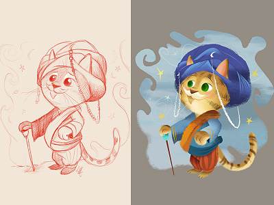 Sultan cat character character design illustration sultan