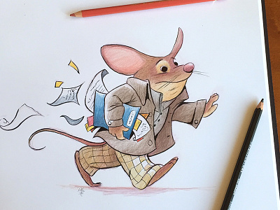 please hold that elevator... character childrens book childrens book illustration illustration mouse